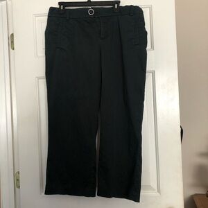 Lee Black Capris Just Below The Waist Womens Size 16 Medium Pre-Owned Cotton